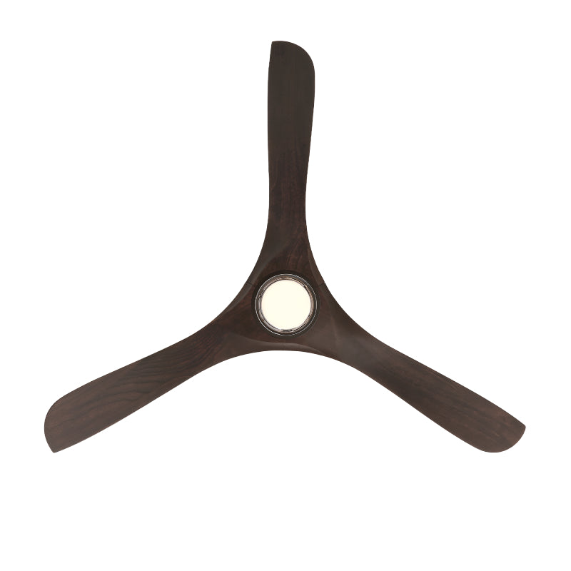 Modern Forms FR-D2504-60L Carve 60" Outdoor Ceiling Fan with LED Light Kit - Bronze with Dark Walnut Blades