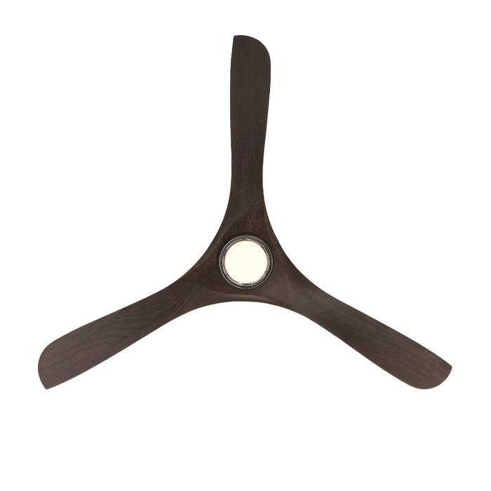 Modern Forms FR-D2504-60L Carve 60" Outdoor Ceiling Fan with LED Light Kit - Bronze with Dark Walnut Blades