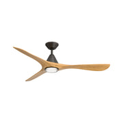 Modern Forms FR-D2504-60L Carve 60" Outdoor Ceiling Fan with LED Light Kit-Bronze with Honey Oak Blades