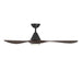 Modern Forms FR-D2504-60L Carve 60" Outdoor Ceiling Fan with LED Light Kit - Matte Black with Dark Walnut Blades