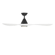 Modern Forms FR-D2504-60L Carve 60" Outdoor Ceiling Fan with LED Light Kit - Matte Black with Matte White Blades