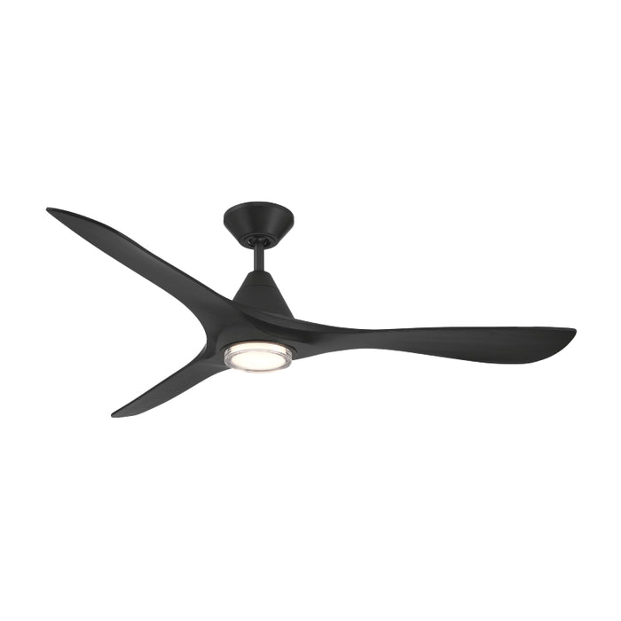 Modern Forms FR-D2504-60L Carve 60" Outdoor Ceiling Fan with LED Light Kit - Matte Black