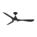 Modern Forms FR-D2504-60L Carve 60" Outdoor Ceiling Fan with LED Light Kit - Matte Black