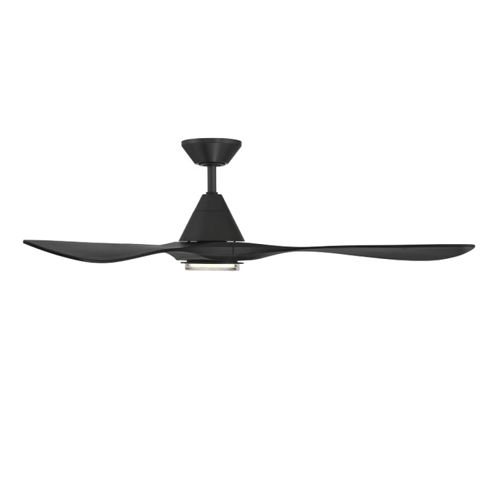 Modern Forms FR-D2504-60L Carve 60" Outdoor Ceiling Fan with LED Light Kit - Matte Black