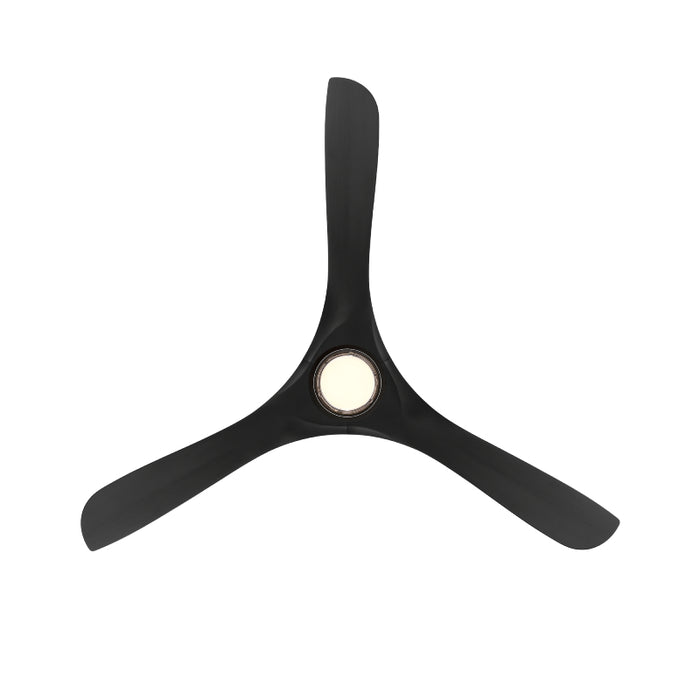 Modern Forms FR-D2504-60L Carve 60" Outdoor Ceiling Fan with LED Light Kit - Matte Black
