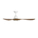 Modern Forms FR-D2504-60L Carve 60" Outdoor Ceiling Fan with LED Light Kit - Matte White with Distressed Koa Blades