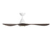 Modern Forms FR-D2504-60L Carve 60" Outdoor Ceiling Fan with LED Light Kit - Matte White with Dark Walnut Blades