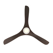 Modern Forms FR-D2504-60L Carve 60" Outdoor Ceiling Fan with LED Light Kit - Matte White with Dark Walnut Blades