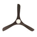 Modern Forms FR-D2504-60L Carve 60" Outdoor Ceiling Fan with LED Light Kit - Matte White with Dark Walnut Blades