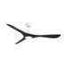 Modern Forms FR-D2504-60L Carve 60" Outdoor Ceiling Fan with LED Light Kit - Matte White with Matte Black Blades