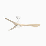 Modern Forms FR-D2504-60L Carve 60" Outdoor Ceiling Fan with LED Light Kit-Matte White with White Oak Blades