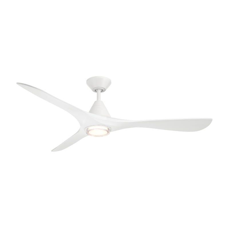 Modern Forms FR-D2504-60L Carve 60" Outdoor Ceiling Fan with LED Light Kit - Matte White