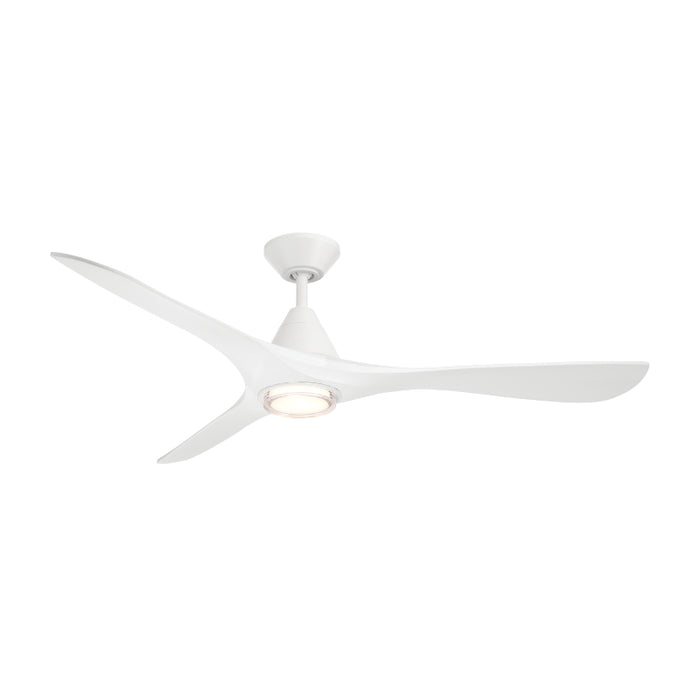 Modern Forms FR-D2504-60L Carve 60" Outdoor Ceiling Fan with LED Light Kit - Matte White