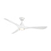 Modern Forms FR-D2504-60L Carve 60" Outdoor Ceiling Fan with LED Light Kit - Matte White