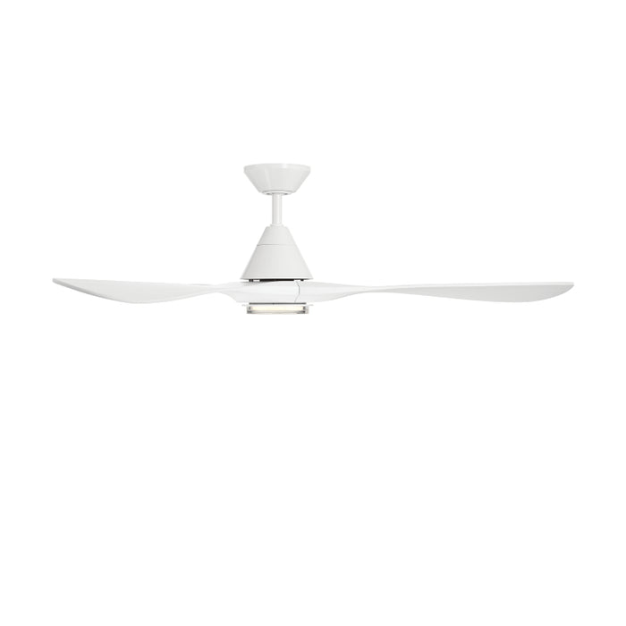 Modern Forms FR-D2504-60L Carve 60" Outdoor Ceiling Fan with LED Light Kit - Matte White