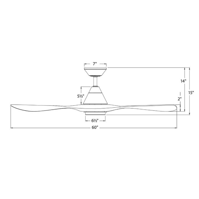 Modern Forms FR-D2504-60L Carve 60" Outdoor Ceiling Fan with LED Light Kit