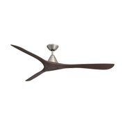 Modern Forms FR-D2504-72 Carve 72" Ceiling Fan - Antique Nickel with Dark Walnut Blades