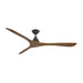 Modern Forms FR-D2504-72 Carve 72" Ceiling Fan - Bronze with Distressed Koa Blades
