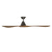 Modern Forms FR-D2504-72 Carve 72" Ceiling Fan - Bronze with Distressed Koa Blades