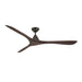 Modern Forms FR-D2504-72 Carve 72" Ceiling Fan - Bronze with Dark Walnut Blades