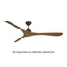 Modern Forms FR-D2504-72 Carve 72" Ceiling Fan - Matte Black with Dark Walnut Blades