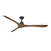 Modern Forms FR-D2504-72 Carve 72" Ceiling Fan - Matte Black with Distressed Koa Blades