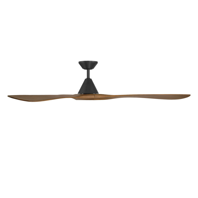 Modern Forms FR-D2504-72 Carve 72" Ceiling Fan - Matte Black with Distressed Koa Blades