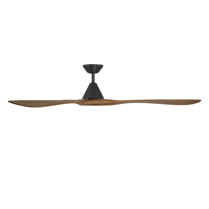 Modern Forms FR-D2504-72 Carve 72" Ceiling Fan - Matte Black with Distressed Koa Blades