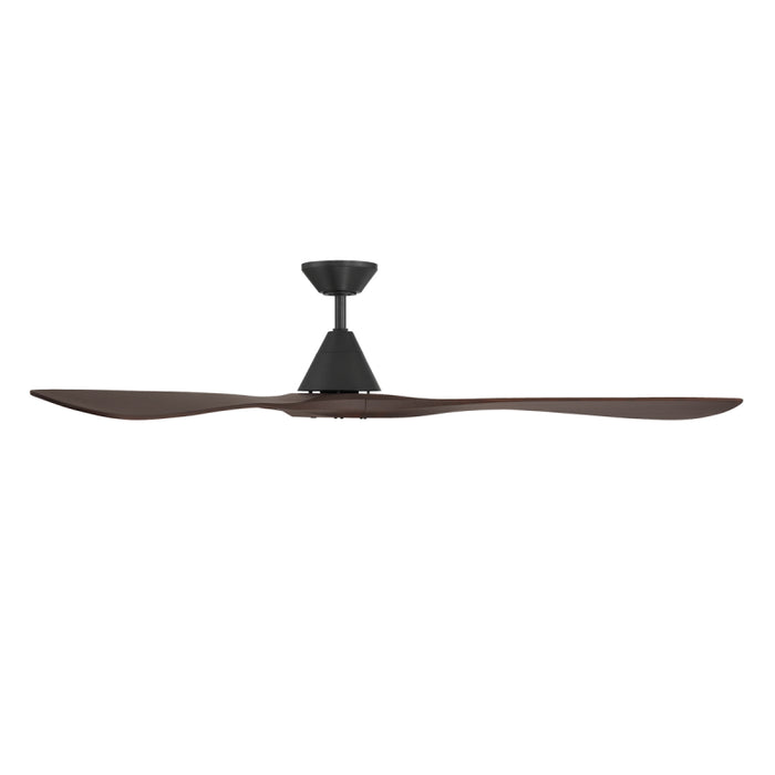 Modern Forms FR-D2504-72 Carve 72" Ceiling Fan - Matte Black with Dark Walnut Blades