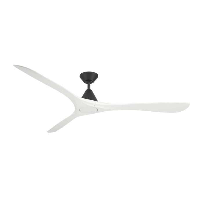 Modern Forms FR-D2504-72 Carve 72" Ceiling Fan - Matte Black with Matte White Blades