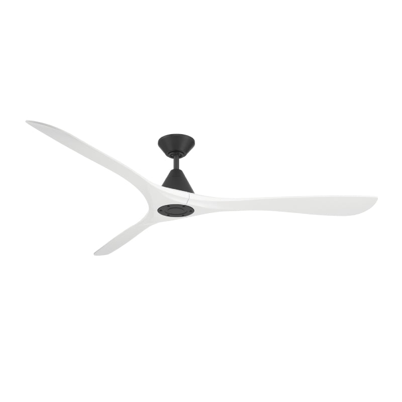 Modern Forms FR-D2504-72 Carve 72" Ceiling Fan - Matte Black with Matte White Blades