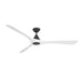 Modern Forms FR-D2504-72 Carve 72" Ceiling Fan - Matte Black with Matte White Blades