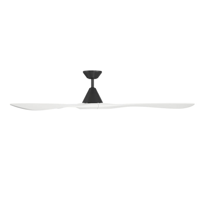Modern Forms FR-D2504-72 Carve 72" Ceiling Fan - Matte Black with Matte White Blades