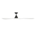 Modern Forms FR-D2504-72 Carve 72" Ceiling Fan - Matte Black with Matte White Blades