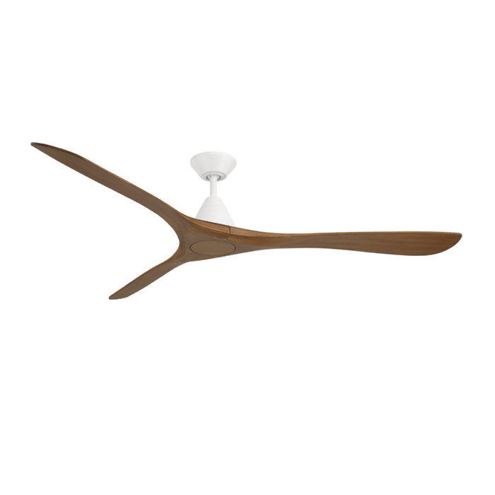 Modern Forms FR-D2504-72 Carve 72" Ceiling Fan - Matte White with Distressed Koa Blades