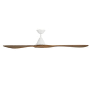 Modern Forms FR-D2504-72 Carve 72" Ceiling Fan - Matte White with Distressed Koa Blades