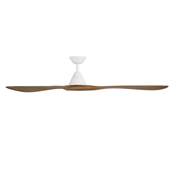 Modern Forms FR-D2504-72 Carve 72" Ceiling Fan - Matte White with Distressed Koa Blades