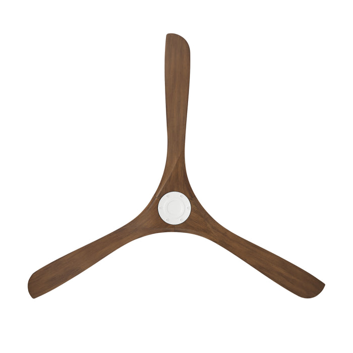 Modern Forms FR-D2504-72 Carve 72" Ceiling Fan - Matte White with Distressed Koa Blades
