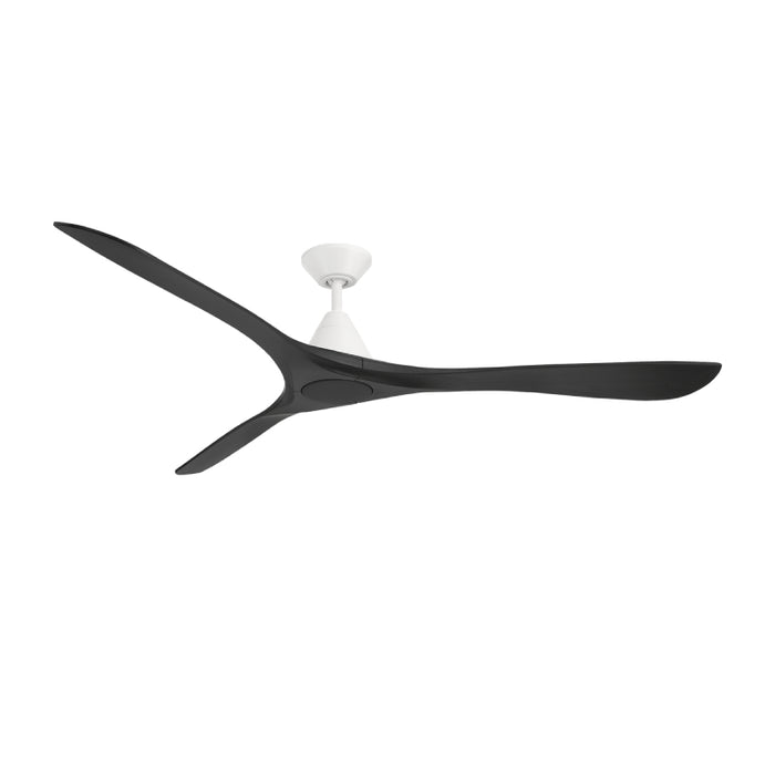 Modern Forms FR-D2504-72 Carve 72" Ceiling Fan - Matte White with Matte Black Blades