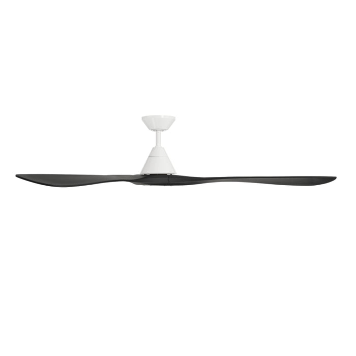 Modern Forms FR-D2504-72 Carve 72" Ceiling Fan - Matte White with Matte Black Blades