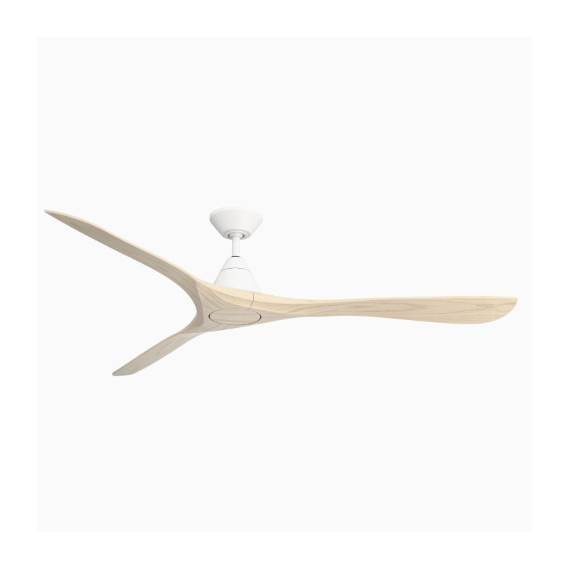 Modern Forms FR-D2504-72 Carve 72" Ceiling Fan - Matte White with White Oak Blades