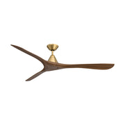 Modern Forms FR-D2504-72 Carve 72" Ceiling Fan - Soft Brass with Distressed Koa Blades