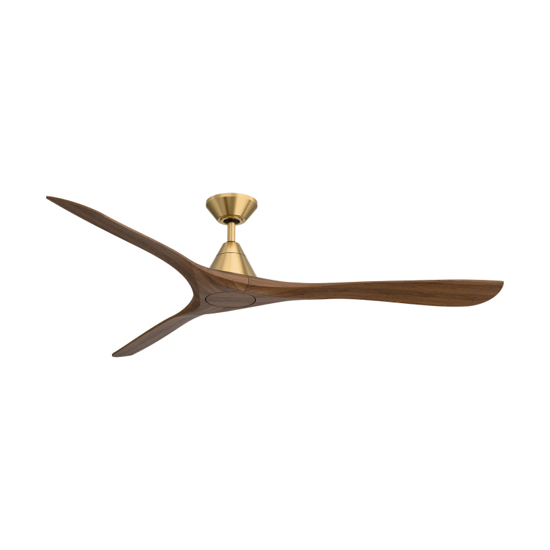 Modern Forms FR-D2504-72 Carve 72" Ceiling Fan - Soft Brass with Distressed Koa Blades