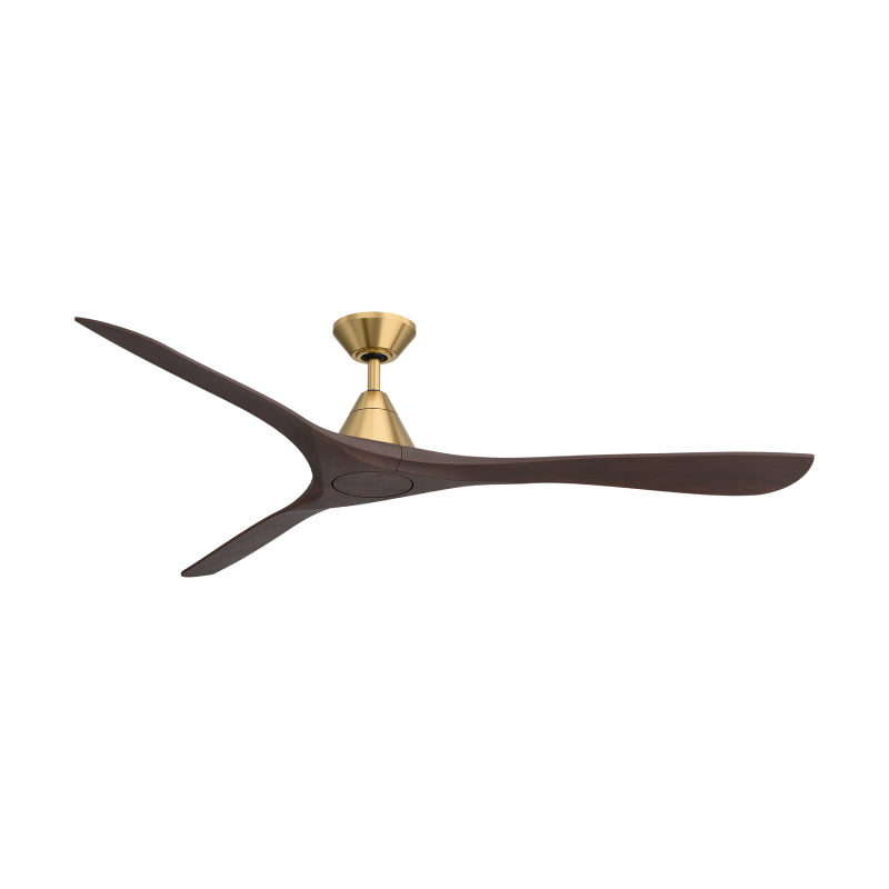 Modern Forms FR-D2504-72 Carve 72" Ceiling Fan - Soft Brass with Dark Walnut Blades