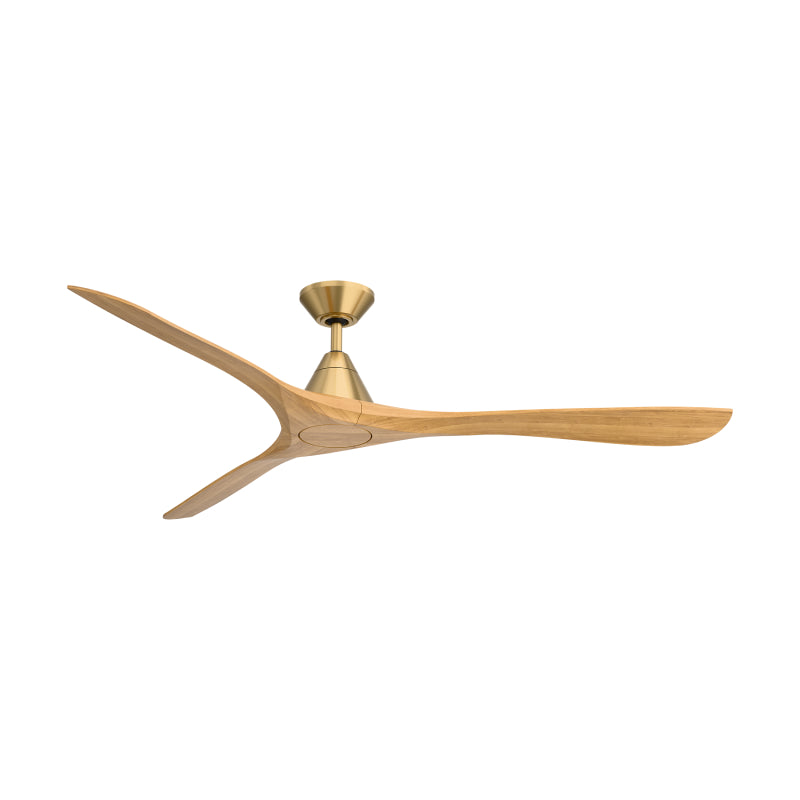Modern Forms FR-D2504-72 Carve 72" Ceiling Fan - Soft Brass with Honey Oak Blades