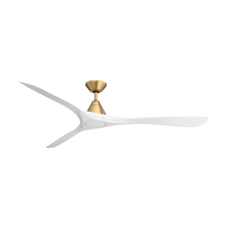 Modern Forms FR-D2504-72 Carve 72" Ceiling Fan - Soft Brass with Matte White Blades