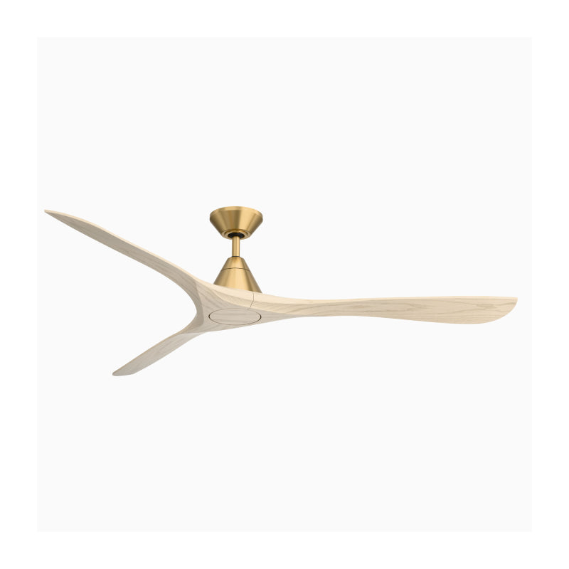 Modern Forms FR-D2504-72 Carve 72" Ceiling Fan - Soft Brass with White Oak Blades