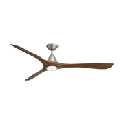 Modern Forms FR-D2504-72L Carve 72" Outdoor Ceiling Fan with LED Light Kit - Antique Nickel with Distressed Koa Blades