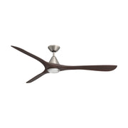 Modern Forms FR-D2504-72L Carve 72" Outdoor Ceiling Fan with LED Light Kit - Soft Brass with Dark Walnut Blades