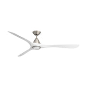 Modern Forms FR-D2504-72L Carve 72" Outdoor Ceiling Fan with LED Light Kit - Antique Nickel with Matte White Blades